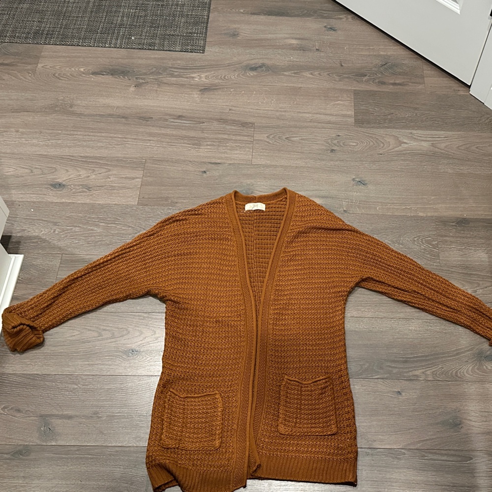 Women's Warm Brown Cardigan Sweater